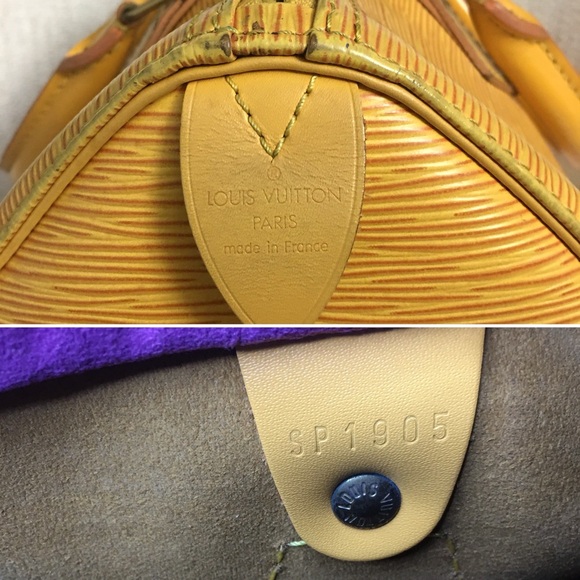 Authentic Louis Vuitton Speedy 25 bag yellow Epi leather - Picture 14 of 16